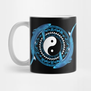 Yin and Yang Blue Sharks Mug